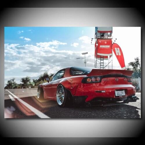 Supercar Posters Mazdas RX7 Classic Car Sport Wall Art Picture Prints Modern Canvas Paintings for Living Room Decor