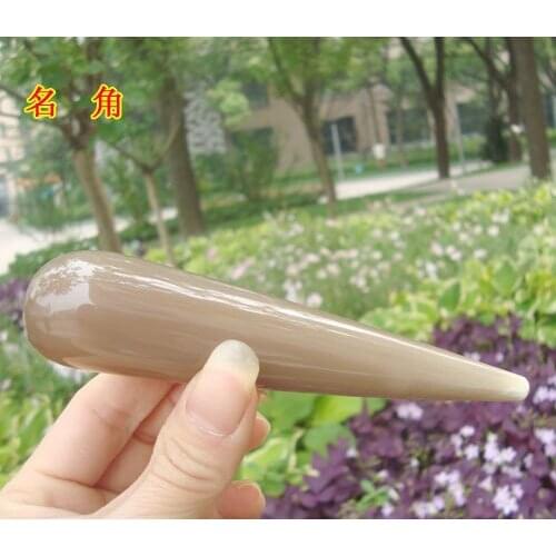 Horn 12-14cm horn acupuncture stick solid massage stick yak horn