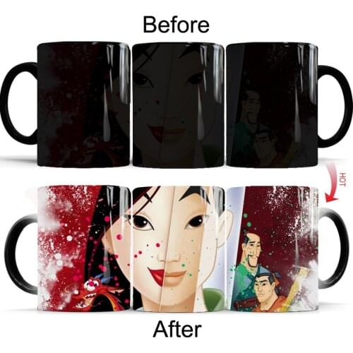 Hua Mulan Costume Christmas Girls Mulan mug 350ml ceramic milk cups and mugs