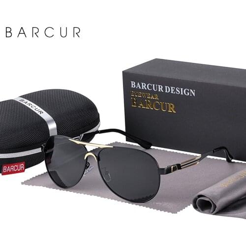 BARCUR Brand Design Fashion Polarized Men Women Classic Sunglasses Pilot Style Lens Eyewear Accessories Sun Glass Driving UV400