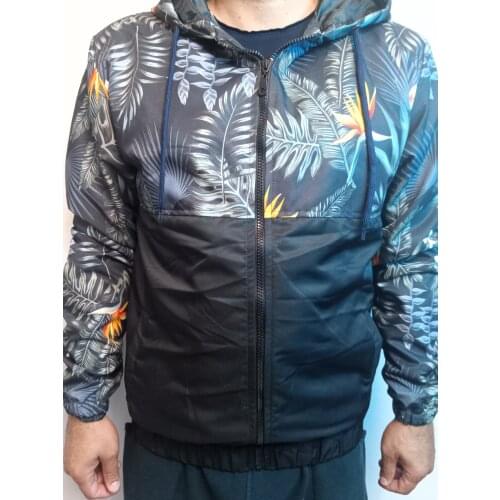 Wipe Out Spring and Autumn Mens Fashion Casual Floral Long-Sleeved JAcket Mens Jacket Cool Windbreaker S-XL