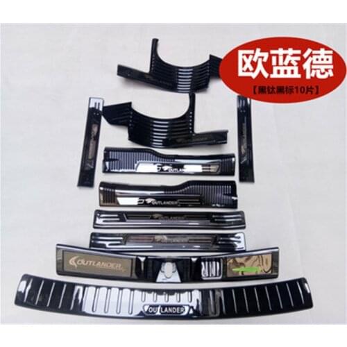 Stainless Steel car Rear Bumper Protector Sill Inside Scuff Plate/Door Sill Car styling For Mitsubishi Outlander 2016-2019