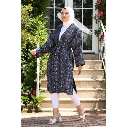 Womens Print Kimono 2021 new season turkey and dubai clothing şıklığın address muslim fashion