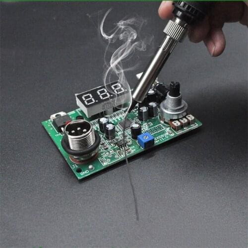 1set Socket+nut+electric Wood Head,Soldering Station Iron Handle Accessories For 936 Iron Head Cannula Iron Tip Bushing