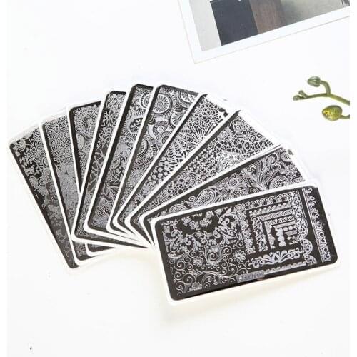 20PCS/Lot Hot 2017 Less Space 3D Flower Nature Nail Stamping Plates Stamping Nail Art Floral Animal Nail Art Design Kit 20 Count