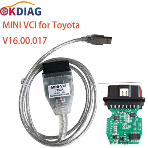 2021 MINI VCI for Toyota V16.00.017 Single Cable Support J2534 ForToyota TIS OEM Diagnostic Software OBDII OBD2 Diagnostic Cable