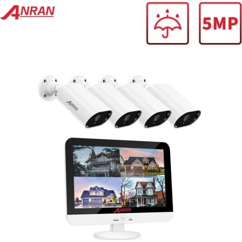 ANRAN 5MP Analog HD Camera Set Video Surveillance System Audio Outdoor Night Vision Camera Kit 13 Inch AHD DVR CCTV Security Set