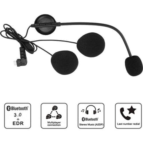 Type-c Interface Earpiece Microphone For BT-S3 BT-S2 Motorcycle Motorbike Helmet Bluetooth Headset Intercoms Interphone