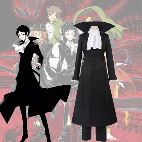 Bungo Stray Dogs Mafia Akutagawa Ryunosuke Cosplay Costume Uniform Halloween Suits