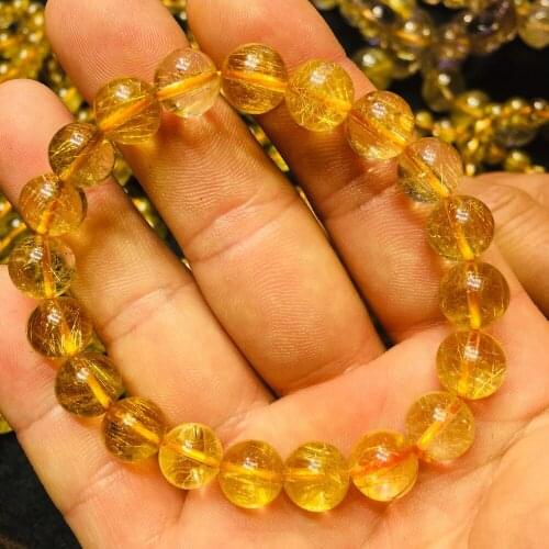 8 mm natural titanium bracelet crystal bracelet beads, suitable for men and women auspicious