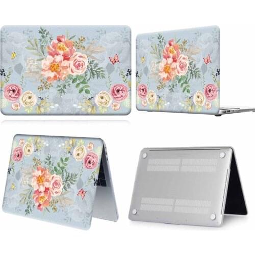 Vintage Floral Paint Pattern Anti-slip Laptop Case For Apple Macbook 12/Air 11 13 A2337/Pro 13(A2251 A2289) 15 16/Pro 13 A2338