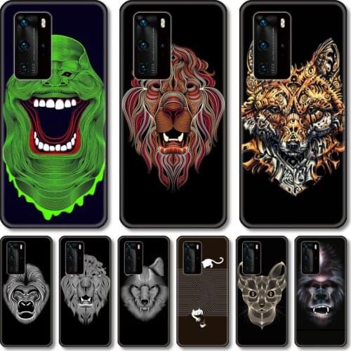 Special animals Phone Case For Huawei P 40 30 20 10 9 Smart 2019 Lite E Pro Plus black cell shell