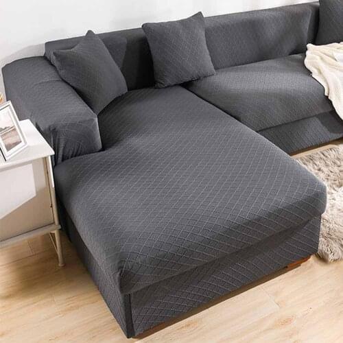 Elastic Rhombus Plaid Covers For Sofas Towel Corner Sofa Covers For Living Room Elasticated 3 Seater Sofa Cover Slip-resistant