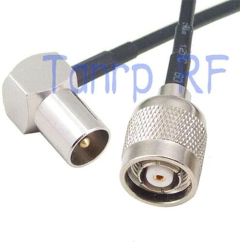 6in TV male plug to RP-TNC male right angle 90 degree RF adapter 15CM Pigtail coaxial jumper RG174 extension cord cable