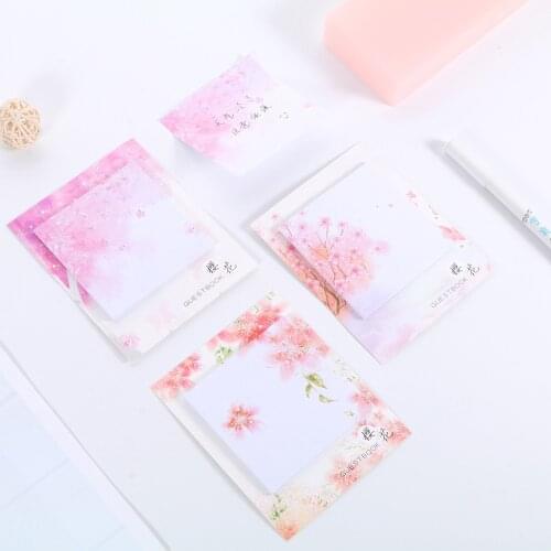 Stationery Memo Stickers Creative Sakura Note Sticky Cute N Times Sticky Notes School Supplies Kawaii Memo Pads