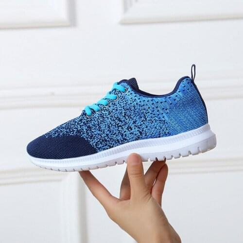 Women Casual Shoes Fashion Breathable Mesh Walking Shoe Laces Flat Shoes Women Sneakers Female Tennis