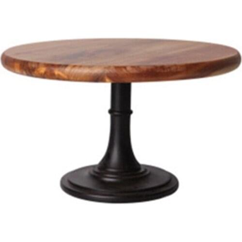 Best Cake Plate Stand Wooden Plate High Base Cupcake Dish Party Filming Props Dessert Dish Wedding Tray Decoration Display