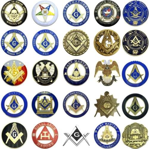 Masonic Car Emblems 3" Compass And Square Masons Auto Truck Multi Motorcycle Decal Badge Sticker With Red Adhesive