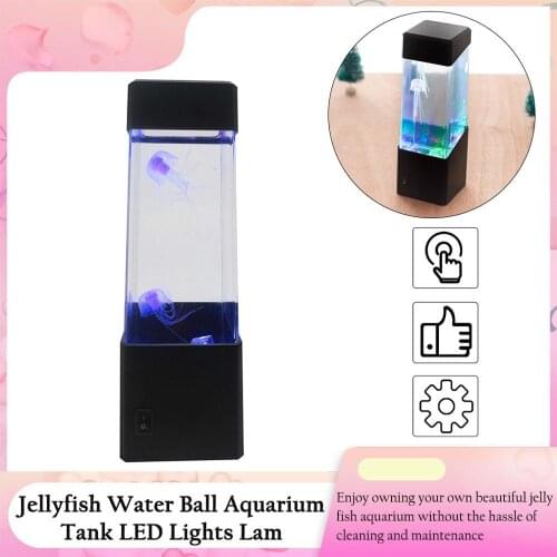 Jellyfish Water Ball Aquarium Tank LED Lights Lamp Relax Bedside Mood Light for Home Decoration Magic Lamp Gift