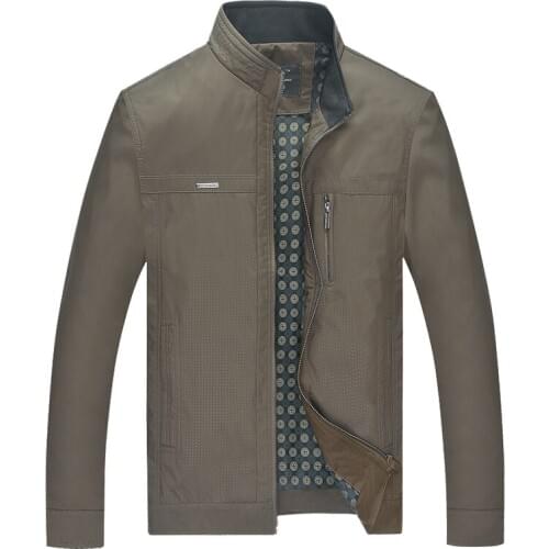 Fashion New Mens Jackets Autumn Spring Thin Jacket Casual Stand Collar Jaqueta Masculina Plus Size S-3XL HJ484
