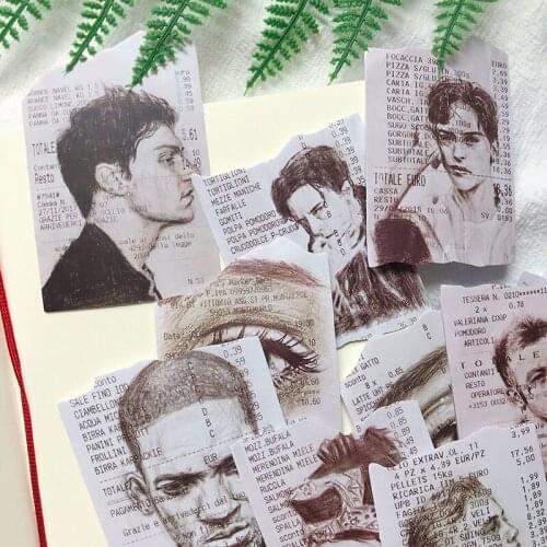 15PCS Sketch character Stickers Crafts And Scrapbooking stickers book Student label Decorative sticker DIY Stationery