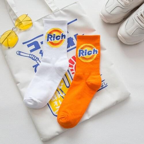 Hip-Hop Cartoon Alphabet Animal Socks 1Pair Spring And Summer College Style Socks Ins Harajuku Retro Female Socks Cute Socks