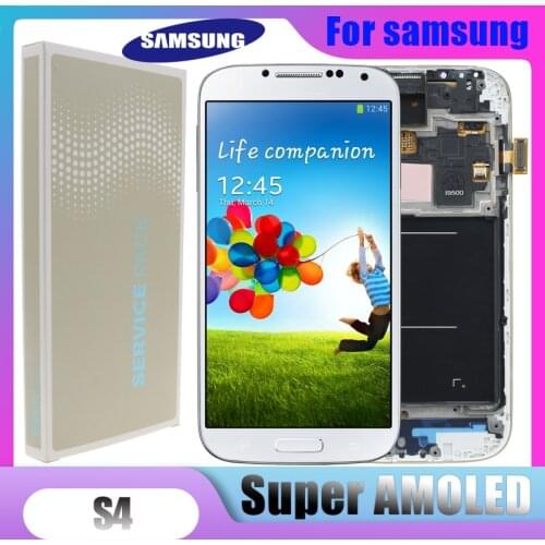 Original Super AMOLED S4 LCD for Samsung Galaxy S4 GT-i9505 i9500 i9505 i337 LCD Display Touch Screen Digitizer Replacement