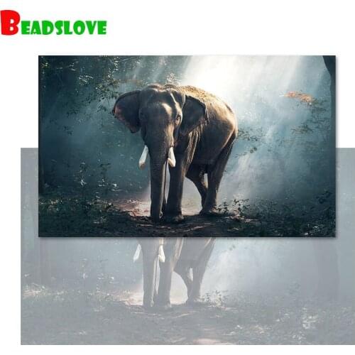 Full Square/round Diamond Embroidery Daylight Elephant Diy 5D Diamond Painting Cross Stitch Mosaic Sale Newest Home Decor