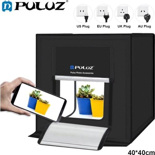 Light Box 40*40CM Folding 2 LED Lightbox Studio Photo box With 3 Colors Background For Jewelry Toy Accessories Photography