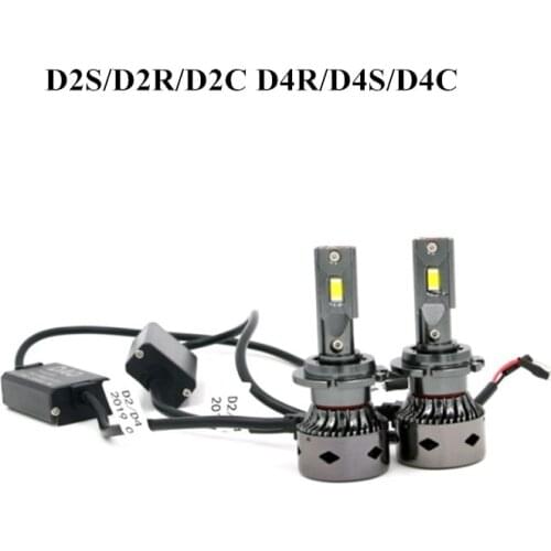 2PCS 55W D2S D4S Plug And Play LED Bulb Replacement Original HID D2R D2C D4S D4R D4C Built-in Canbus Led Headlight 6500K 25000LM
