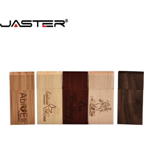 JASTER USB Flash Drive 4GB 8GB 16GB 32GB 64GB Photography Wedding Gift Eco-friendly Wood Healthy Green (1pcs free logo)