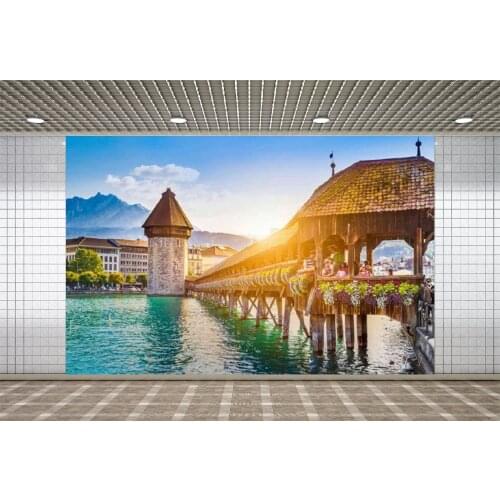 Lyavshi Photography Festival Backdrop Season Summer Scenic Water Promenade Vinyl Photographic Background Photo Studio Props