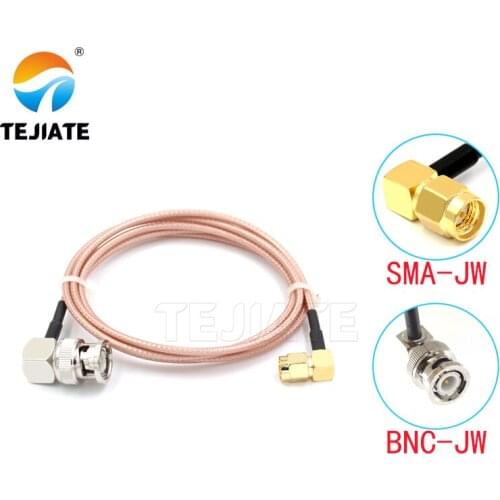 1PCS TEJIATE Adapter Cable BNC To SMA Type BNC-JW Convert SMA-JW 8-90CM 1M 1.5M 2M Length Connector RG316 Wire