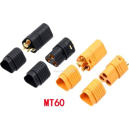 2 Pairs MT60 3.5mm 3 Pole Bullet Connector Plug Male & Female For RC ESC to Motor
