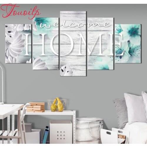 Diamond embroidery welcome home 5D DIY diamond painting Cross Stitch spuare&round home Sweet Home Multi-picture home decoration