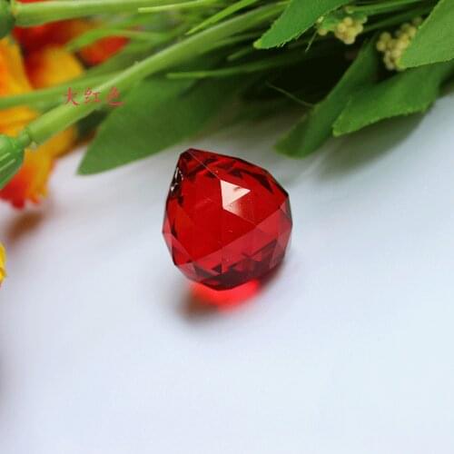 Free shipping 10pcs/lot 30mm red crystal beads Crystal lighting accessories Partition door curtain material diy pendant