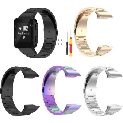 Wristband Strap For Garmin Forerunner 35/30 Watch Stainless Steel Replacement Metal Buckle Watchband Smart Bracelet Accessories