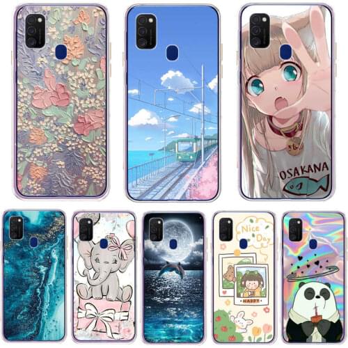 For Samsung M21 Case 6.4" Soft Silicon Tpu Cover For Samsung Galaxy M21 M 21 SM-M215 Phone Back Shell Bumper Funda coque