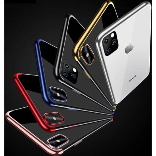 Phone case color Plating For iphone 12 11 Pro Max 7 8 Plus X 6 6s Plus 5 5S SE back cover clear soft Gel tpu Transparent found