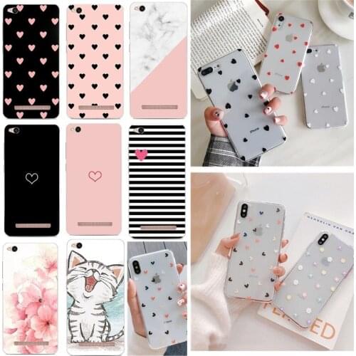 For Xiaomi Redmi Note 8 pro Case Heart Soft TPU Silicone Slim Soft TPU Cute Back Cover For Xiomi Redmi 5 plus 4X 5A Note 5 pro