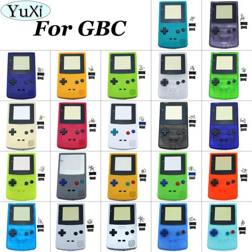 YuXi Full Housing Shell Case Cover for Nintend for Gameboy Color Game Console for GBC Game Shell with buttons kits sticker