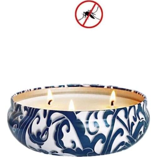 Citronella Candle Scented Soy Wax 3 Wick Tin, 80 Hour Burn, Outdoor and Indoor