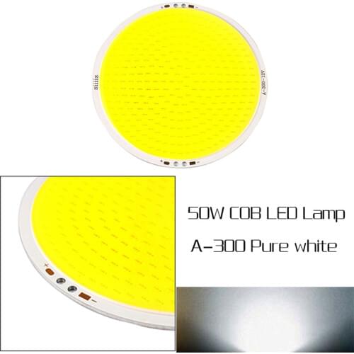 DC 12V 50W High Power 5000LM Ultra Bright 108mm Round COB LED Small Sun Chip On Board Lamp Pure White Light for DIY