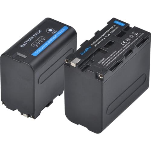 2x 7200mAh NP-F960 NP-F970 Pro Battery with LED Power Indicator for SONY F960 F550 F570 F750 F770 MC1500C 190P 198P F950 HD1000C
