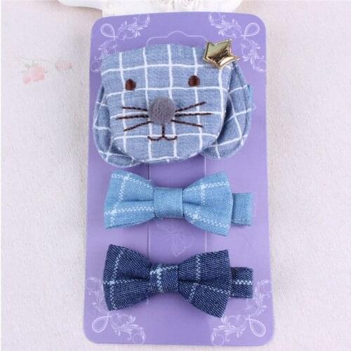 Denim Bowknot girls kids bow hair clip pin hairpin barrette accessories for children hair ornaments headdress hairclip tiara New