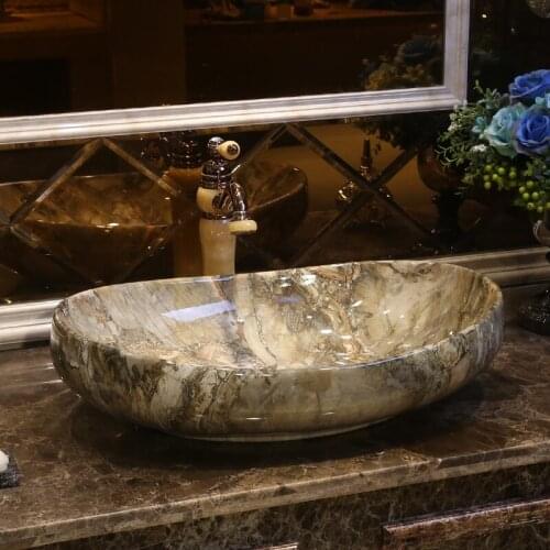 Jingdezhen factory directly ceramic wash basin bowl hand painted art porcelain basin sink Wash Basin Bathroom Sinks