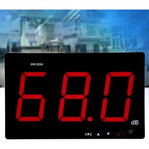 Sound Level Tester SW-525A Wall Mounted LCD Display Digital Sound Level Meter USB 30-130dB Sound Level Meter