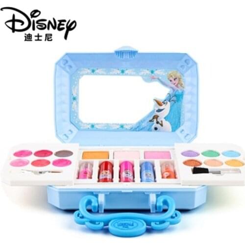 Disney Frozen Anna Elsa Girl Cosmetics Beauty Set Toys Kids Snow White Princess Fashion Toys Childrens Halloween Gifts