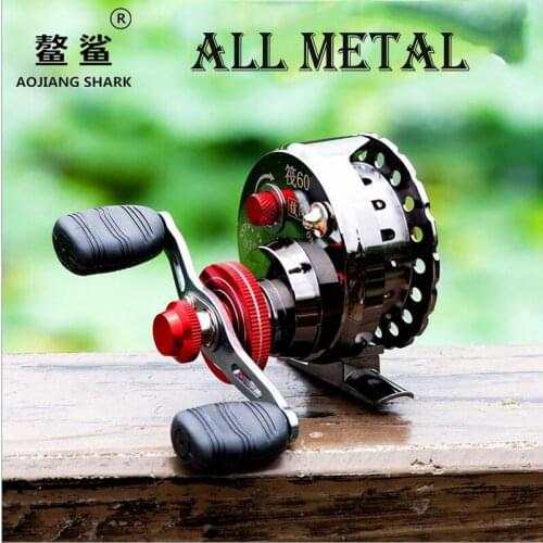 Hot New 6+1BB high quality all metal fishing reel flywheel ice fishing 3.1:1 transmission ratio right / left hand fishing wheel