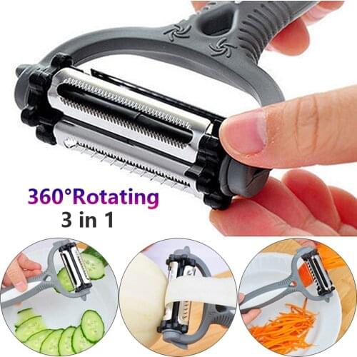 Multifunctional 360 Degree Rotary Kitchen Tool Vegetable Fruit Potato Carrot Peeler Grater Cutter Slicer Melon Gadget
